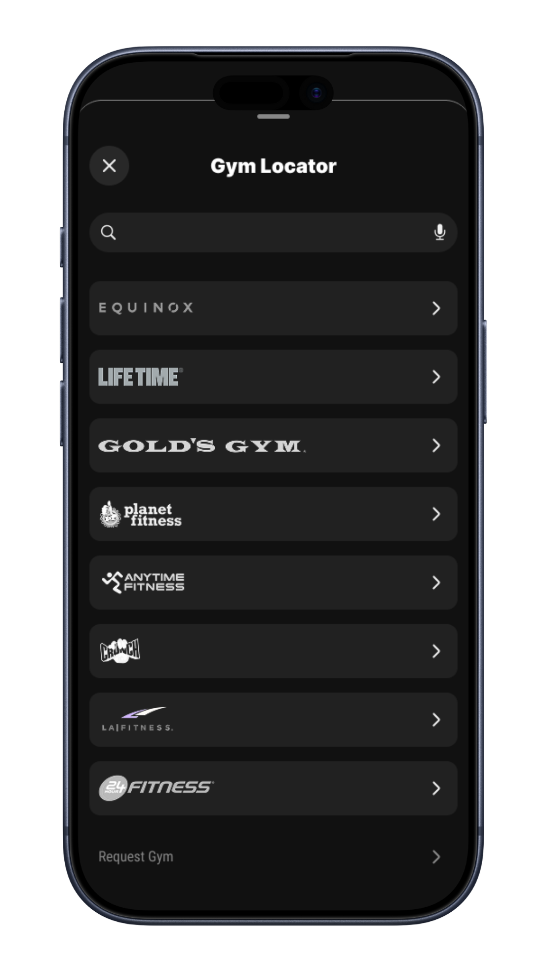 Calibrex app gym locator.